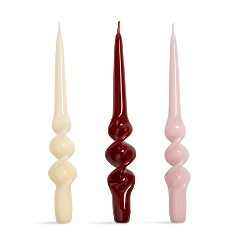 Bougies coloré  Alpha - lot de 3