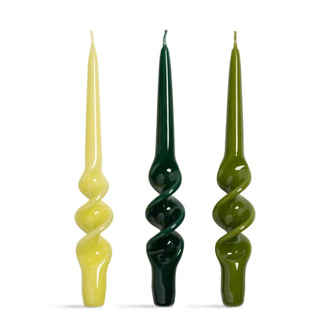 Bougies coloré  Alpha - lot de 3